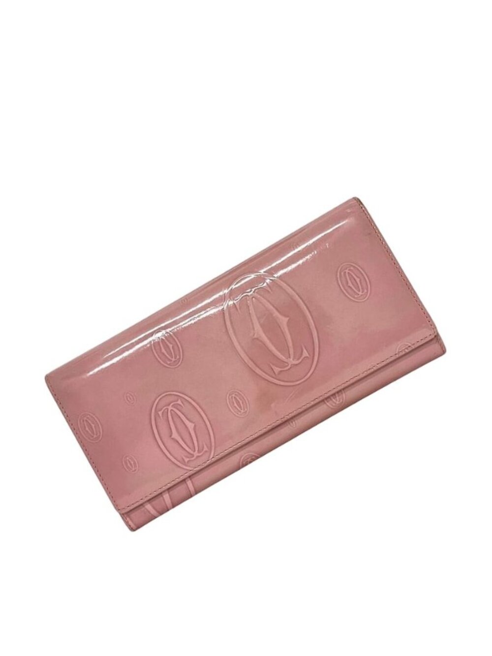 Cartier Bifold Wallet Pink Happy Birthday Leather